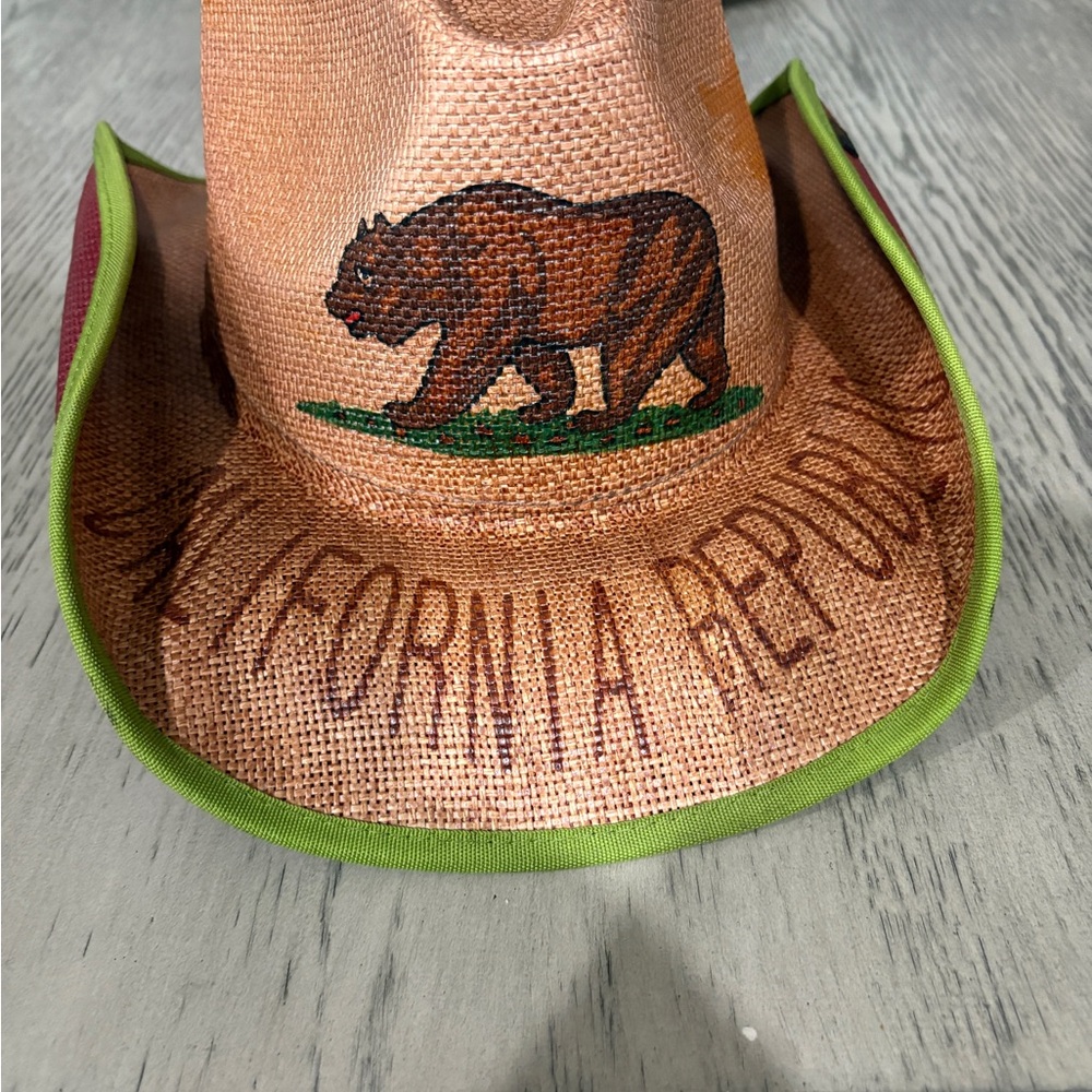 Peter Grimm Tan and Green California Republic Hat